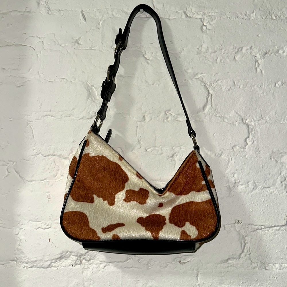 Y2K cow print handbag